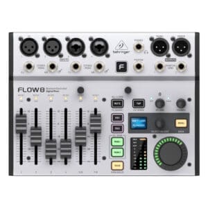 Behringer Flow 8 Bluetooth-Digitalmixer mit 8 Eingängen, Motorfadern und integriertem Effektbereich
