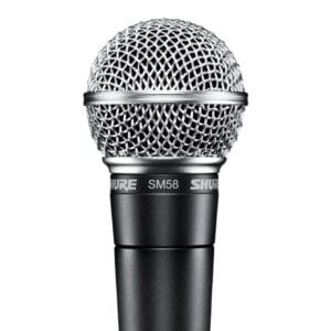 Shure - Dynamisches Gesangsmikrofon SM58 – Detailansicht des Mikrofonkorbs